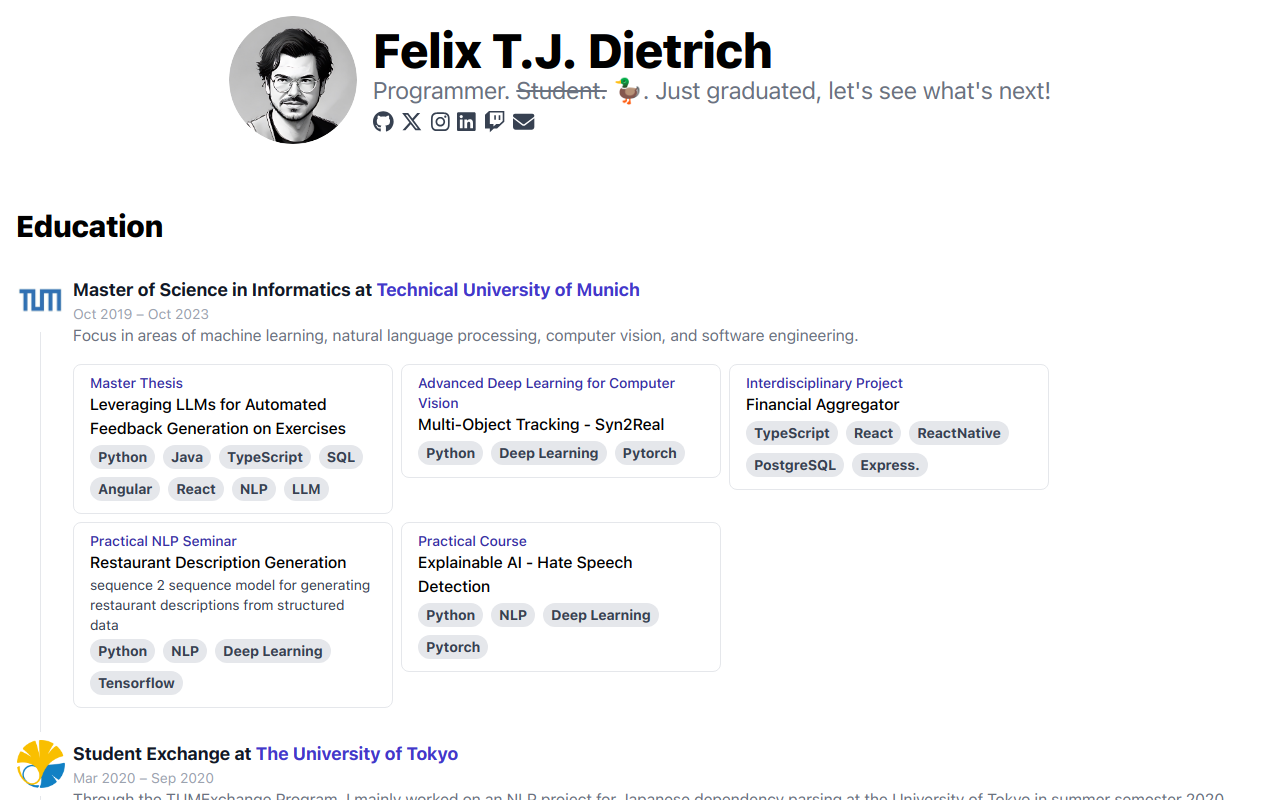 felixdietrich.com screenshot