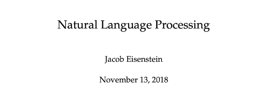 Natural Language Processing Seminar