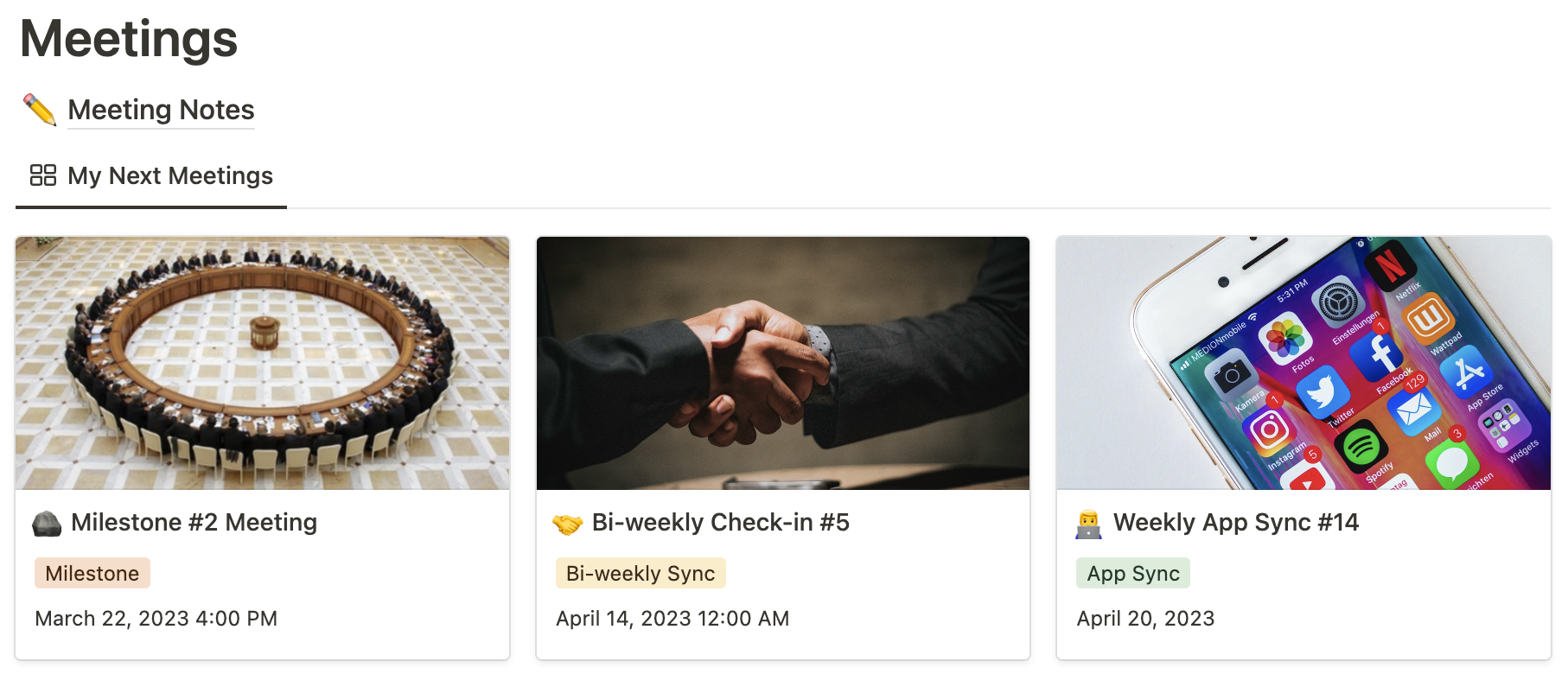 Notion project management