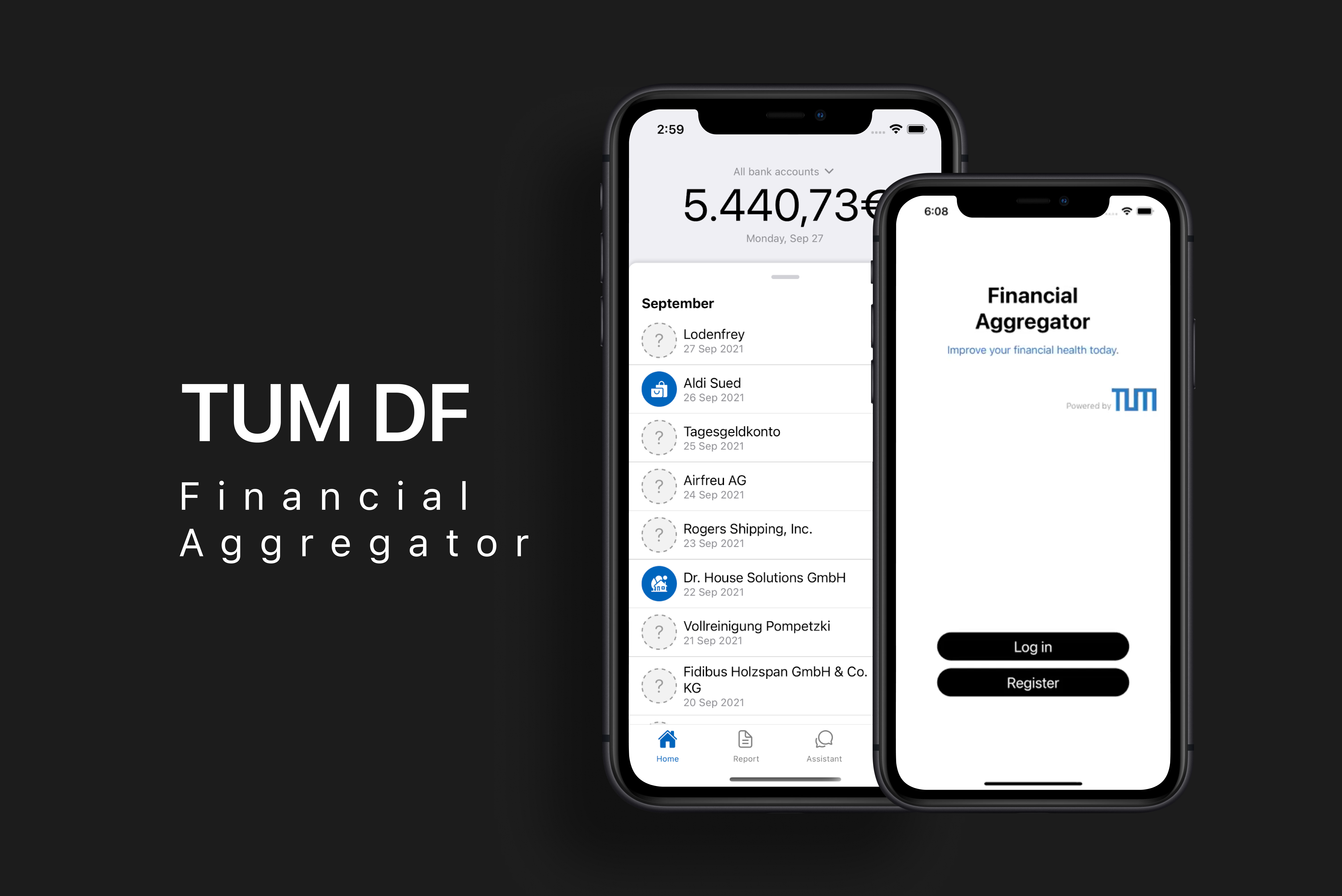 Financial aggregator app